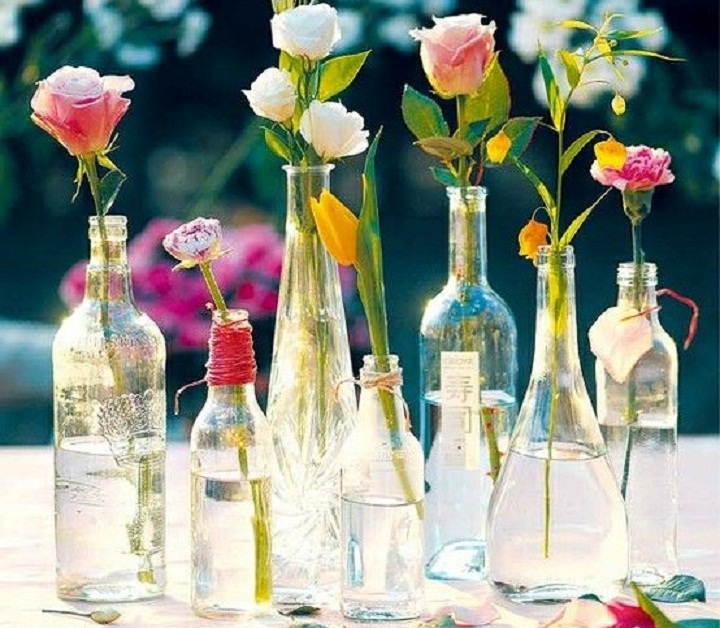 بطری گل